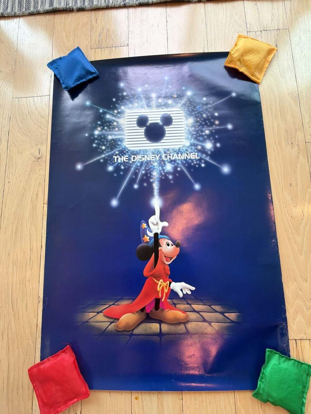 Vintage WDI 1982 The Disney Channel Sorcerer Mickey Promotional Poster